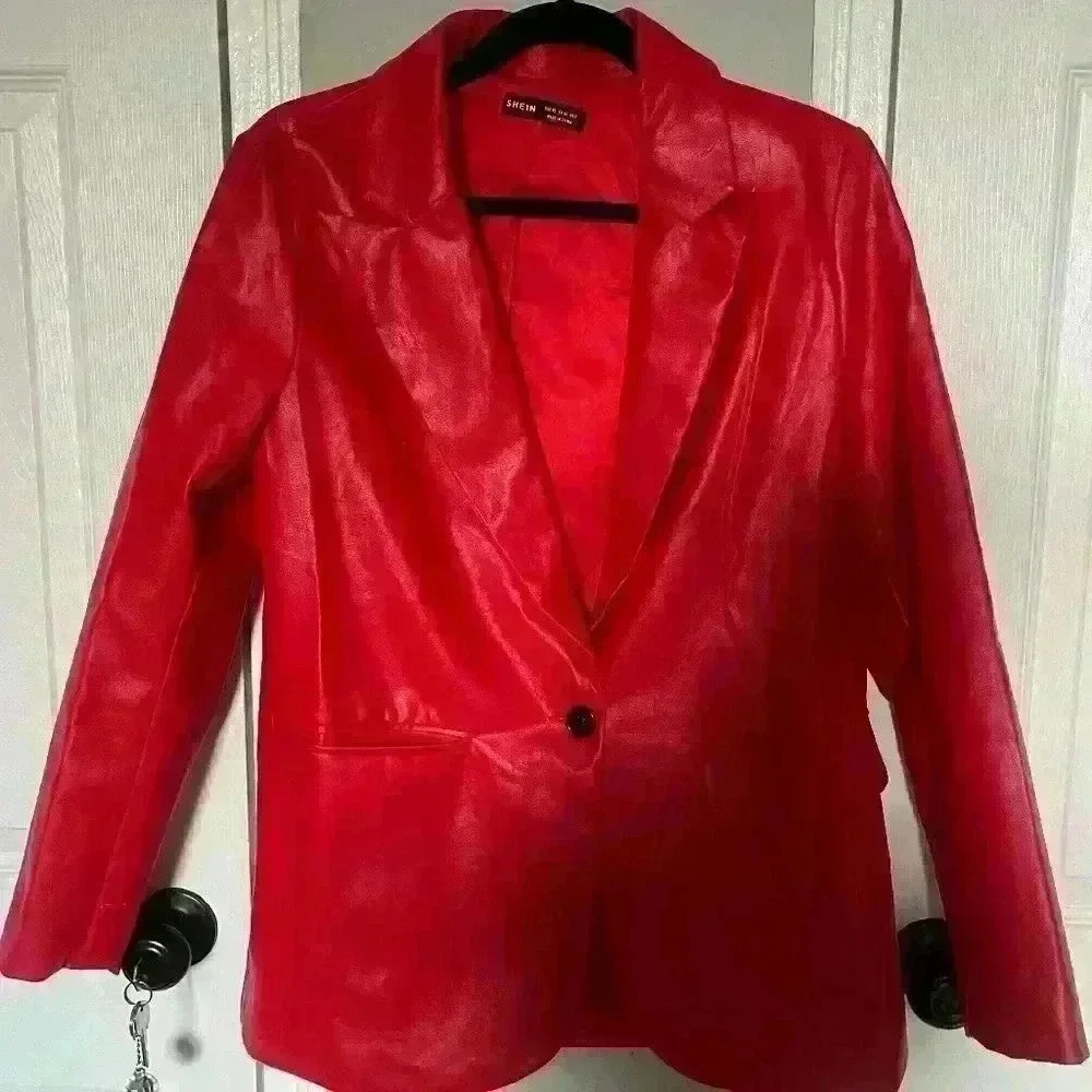 Red blazer jacket